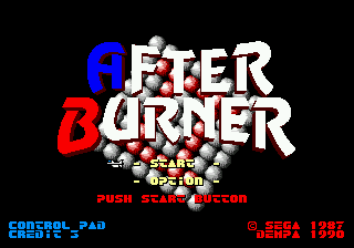 After Burner II (Japan) Title Screen
